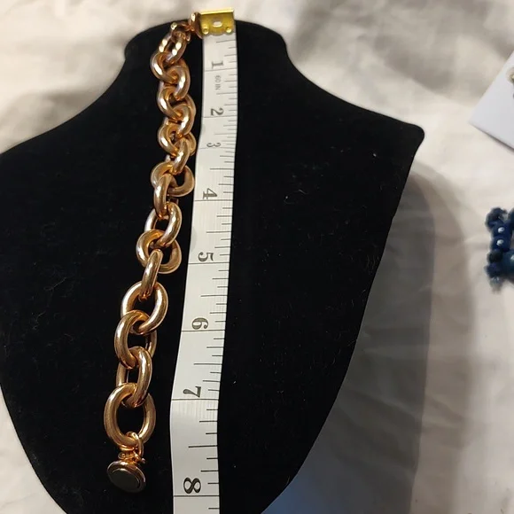 Bronze Milor (Italy) chunky link bracelet magnet closure rose gold - Picture 2 of 4